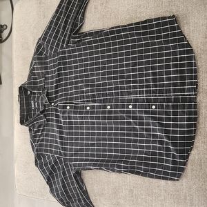 Chaps Button Up Shirt XL Black/White